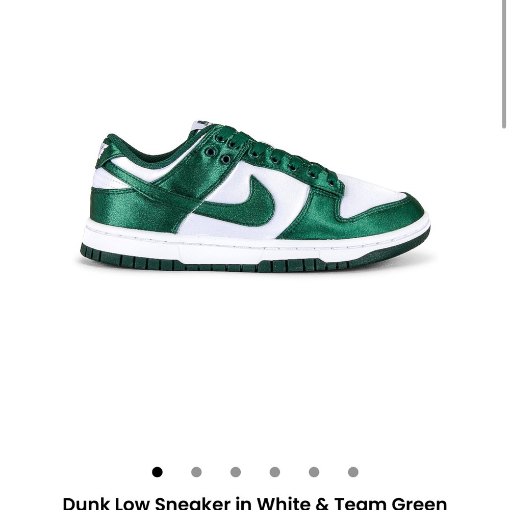 Burn dunk low sneaker in white and team green